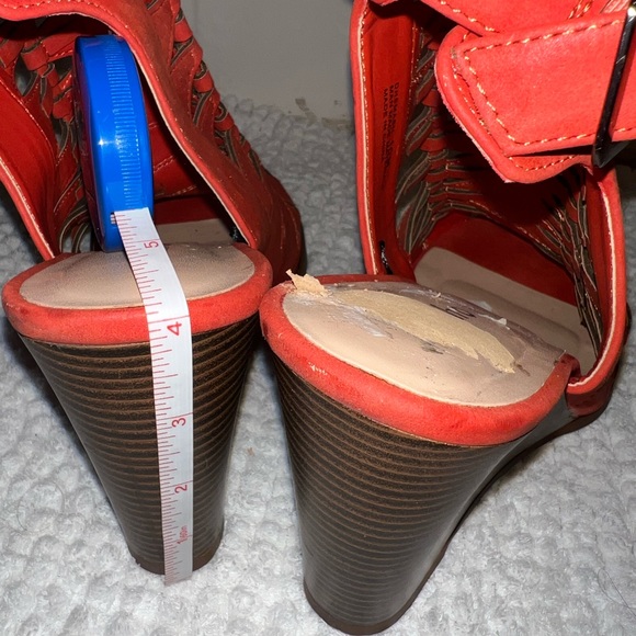 Women’s Dollhouse Wedges Burnt Orange - Picture 3 of 6